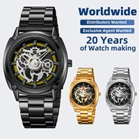 Montre-bracelet à quartz SKMEI 2293 pour homme, cadran analogique, boîtier en alliage de zinc, bracelet en acier inoxydable, étanche 30M, montre décontractée tendance
