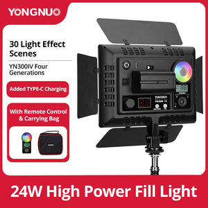 <span class=keywords><strong>YONGNUO</strong></span> YN300 IV Lumière vidéo <span class=keywords><strong>LED</strong></span> RVB 5600K Lampe de remplissage Télécommande Éclairage de studio pour la photographie Maquillage Vlog TikTok Webcast - Product Image 2