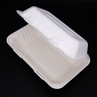 7*5 POUCES Pulpe de canne à sucre Flip-Top Box Prix Avorable Conteneurs alimentaires à emporter Matériau de bagasse durable pour les déjeuners