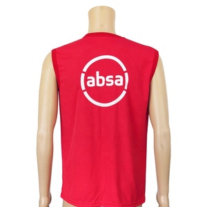 Giá Rẻ Tùy Chỉnh Lụa In Ấn Logo 100% <span class=keywords><strong>Polyester</strong></span> Dây Vải Lưới Không Tay T Áo Sơ Mi Cho Khuyến Mãi - Product Image 2