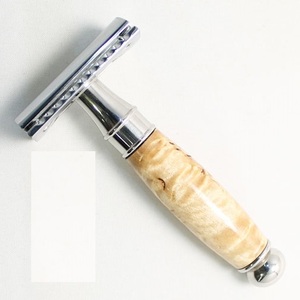 Cuchilla recta de acero inoxidable para hombre, afeitadora de seguridad de doble filo - Product Image 1