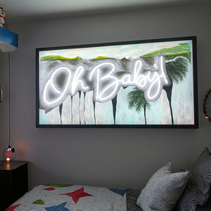 Ohbaby - Iluminación LED de Neón Personalizada para Habitaciones Infantiles, Oficinas, Eventos Festivos - Luces de Ambiente Púrpuras para Decoración de Fiestas en el Hogar - Product Image 2