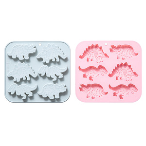 Moldes de Silicona para Pastel con Diseño de Dinosaurios, Reutilizables, de Grado Alimenticio, Lindos Moldes Magnéticos de Silicona para Chocolate, Dulces y Hielo - Product Image 1