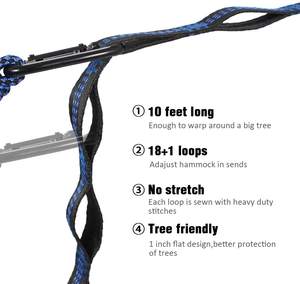Hamaca Portátil Ligera <span class=keywords><strong>de</strong></span> Nailon Directo <span class=keywords><strong>de</strong></span> Fábrica, Hamaca Doble e Individual, Silla Hamaca para Acampar al Aire Libre, Correas para Árboles - Product Image 4