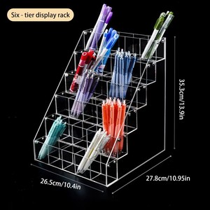 Acrylic đa tầng Bút hiển thị đứng văn phòng phẩm cửa hàng đa lỗ bút bán lẻ hiển thị chủ - Product Image 6