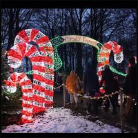 Compras Decoración de Navidad al aire libre Gigante Bastón de caramelo de Navidad Led Luces con motivos 3D
