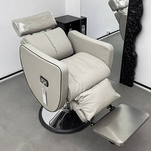 Sillón de Peluquería Eléctrico Ergonómico Profesional Reclinable con Rotación de 360 Grados, Asiento de Cuero para Tratamiento del Cuero Cabelludo, para Salones - Product Image 3