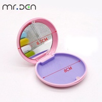 Boîte de rangement colorée pour aligneurs dentaires en plastique MRDEN avec miroir et étui magnétique pour soins bucco-dentaires