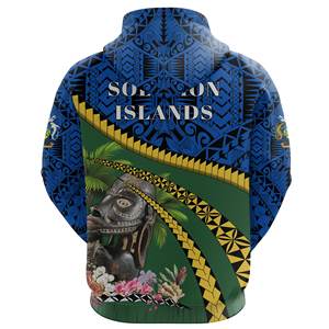 Sublimación Impresión Islas Salomón Sudadera con capucha Logotipo personalizado Tribal Sudadera Manga larga Pullover Chándal Streetwear - Product Image 2