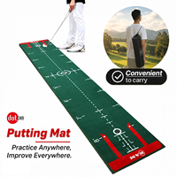 Tapis de putting de golf personnalisé en gazon dense de qualité supérieure, tapis de putting avec dos en caoutchouc pour l'entraînement de golf haut de gamme à domicile en intérieur