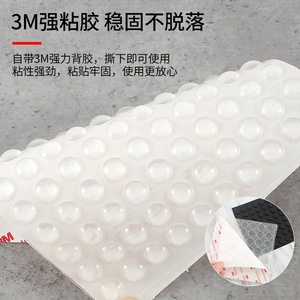 Almohadillas de Silicona Antideslizantes con Gránulos de Goma Negros para Muebles, Amortiguación de Impactos, Reducción de Ruido, Protección para Puertas de Armarios y Cajones - Product Image 3