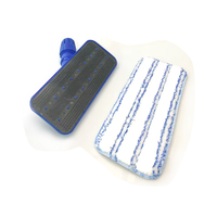 Ecoclean 9 "360 pivotant utilitaire en plastique pour nettoyer la poussière des sols, tampon de lavage magique, tête de recharge pour vadrouille plate