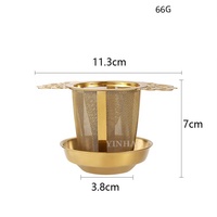 Nouveau produit : Infuseur à thé en acier inoxydable à mailles fines avec doubles poignées, pour thé en vrac, idéal pour tasses, mugs et théières