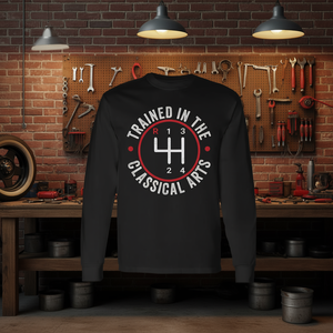 Camiseta de manga larga con estampado de transmisión manual de 4 velocidades, entrenada en las artes clásicas - Product Image 3