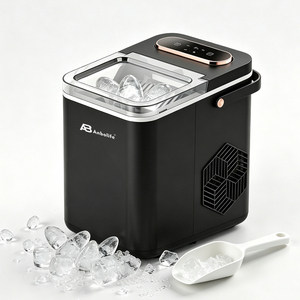 Machine à glaçons Anbolife <span class=keywords><strong>Frigidaire</strong></span> pour comptoir avec seau à glace surdimensionné, portable, autonettoyante, pour la fabrication de glaçons en forme de balle - Product Image 3