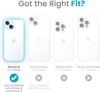 Coque transparente pour iPhone 15 Protection contre les chutes minces Anti-jaunissement Résistant aux rayures 6.1 pouces IPhones Compatible iPhone 15 iPhone