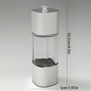 Hai Mặt Thép Không Gỉ Của Nhãn Hiệu Muối & Hạt Tiêu Mill Thảo Mộc & Gia Vị Công Cụ Chai Nhựa Thiết Kế Hiện Đại Muối Biển Hạt Tiêu Phay - Product Image 5