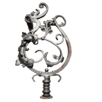 Fabricant chinois de rosettes en fer forgé de 6 pieds avec design européen pour accessoires de portail décoratifs et clôtures