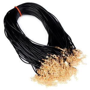Collar <span class=keywords><strong>de</strong></span> cordón <span class=keywords><strong>de</strong></span> cuero con broche <span class=keywords><strong>de</strong></span> langosta, accesorios <span class=keywords><strong>de</strong></span> joyería Diy, venta al por mayor <span class=keywords><strong>de</strong></span> fábrica - Product Image 4