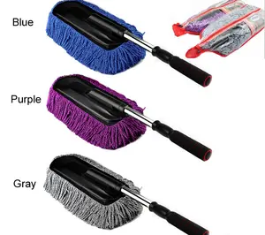 Automobile Retractable Cleaning Wax Brush Superfine Fiber Car Wash Duster Wax Car Wash Brushes