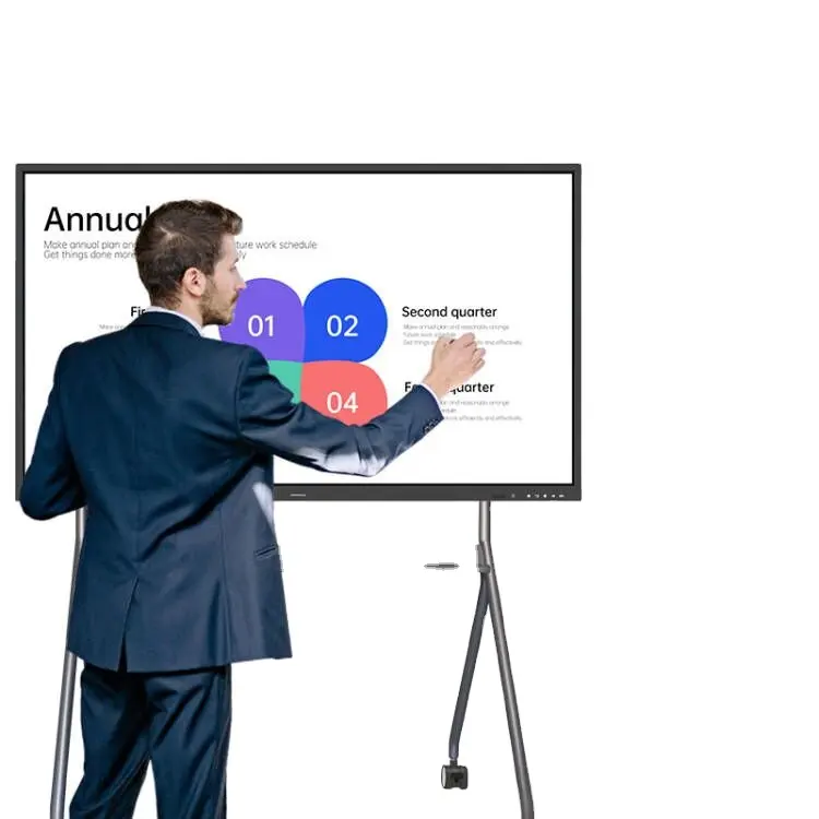 55 65 75 86 98 110 pulgadas pluma dedo táctil interactivo Panel PLANO 4K Lcd Digital interactivo Smart Boards para enseñanza escolar