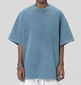 T-shirt ample en coton 100% de conception de créateur, col rond, uni, fabricant de t-shirts vierges, t-shirts lourds surdimensionnés pour hommes - Product Image 5