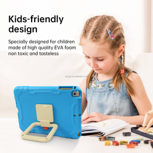 เคสแท็บเล็ตสำหรับเด็ก HGD แบบหลายอุปกรณ์ ผลิตจากวัสดุ EVA ซิลิโคน ป้องกันการกระแทก สำหรับ <span class=keywords><strong>iPad</strong></span> Air <span class=keywords><strong>Pro</strong></span> 11 นิ้ว <span class=keywords><strong>2022</strong></span> (รุ่นที่ 10) <span class=keywords><strong>iPad</strong></span> (A16) 11 นิ้ว 2025 - Product Image 4