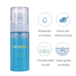 Limpiador facial orgánico con logotipo personalizado al por mayor, Limpieza Profunda, suave, natural, azul, cobre, péptido, gelatina cremosa, limpiador facial - Product Image 5
