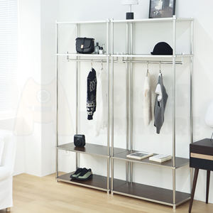 Porte-manteaux de la série UrbanSteel, design minimaliste, ouvert et aéré, pour le rangement dans l'entrée, aspect moderne et fin, gain de place, vêtements - Product Image 4