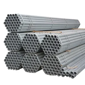 Tubos de aço galvanizado para construção, postes de cerca de metal galvanizado e estrutura de estufa