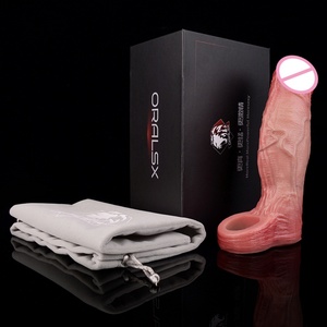 New Design Cock Ring Condom Penis Sleeve Realistic Hollow Ring Delay Ejaculation Penis Enlargement Extender - Product Image 2