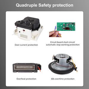 Sèche-mains mural de salle de bain, soufflage puissant de 1350W pour un séchage rapide des mains, conception peu encombrante pour la maison et le commerce - Product Image 4