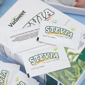 Etiqueta privada do oem 0 calorias stevia eritritol mistura de açúcar orgânico 1g stevia sachet