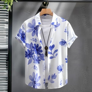 <span class=keywords><strong>เสื้อ</strong></span>เชิ้ตแขนสั้นผู้ชาย<span class=keywords><strong>เสื้อ</strong></span>เชิ้ตลำลองสี่ด้านสำหรับฤดูใบไม้ผลิ2024ฤดูร้อน - Product Image 1