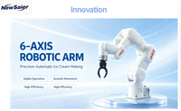 Nouvelle machine distributrice automatique intelligente de crème glacée avec bras robotisé, sans personnel, 24h/24, en libre-service, télécommandée, haute qualité, avec système de paiement par pièces