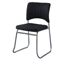 Chaise de bureau de direction ergonomique en cuir PU avec cadre métallique en forme d'arc, empilable, design ergonomique, options multicolores, robuste