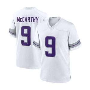 Jersey Sepak Bola Vikings 18 Justin Jefferson 14 Darnold NF L Berkualitas Tinggi Lengan Pendek Unisex Ukuran Besar untuk Dewasa - Product Image 3