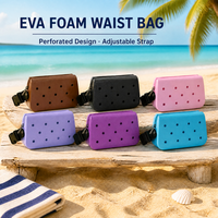 Sac banane en mousse EVA personnalisé avec logo, léger, perforé, avec trous pour breloques DIY, sac bandoulière en EVA pour cadeau promotionnel
