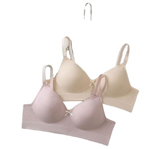 High Quality High-Quality Women's Set Plus Size Bow With Adjustable Back Buckle and Soft Fixed Cup Bra - Product Image 4