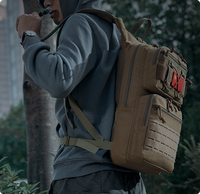 Sac à dos tactique de sport grande capacité multifonction avec poche à eau, fixation MOLLE, unisexe, en polyester, pour l'hydratation