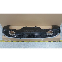 Q5 hinten stoßstange diffusor WITH GROSS BLACK WITH SILVER STRIP For Audi facelift RSQ5 Style hinten stoßstange diffusor 2013 2014 2015