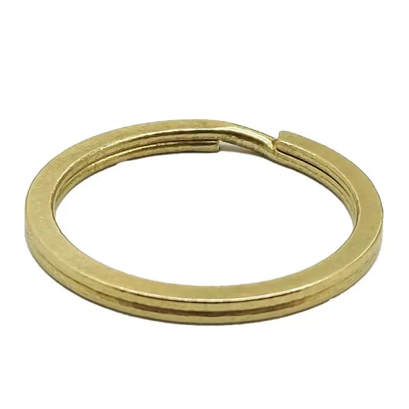 พวงกุญแจทองเหลืองงานหัตถกรรมทำจากโลหะอุปกรณ์เสริมพวงกุญแจทองทองแดงแท้แหวนวัดขนาด20 25 30 35