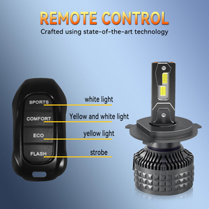 Nouvelles ampoules de phares LED 100W 12000LM H1 H3 H4 H7 H11 9004 9005 9006 6000k avec télécommande - Product Image 6