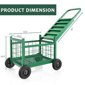 Heavy-Duty Rolling Garden <b>Bench</b> with Wheels and Seat Fully Upgraded As Garden <b>Tool</b> Cart - Product Image 2
