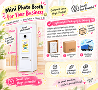 Mini borne photo instantanée avec imprimante intégrée et appareil photo en libre-service