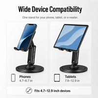 Support de téléphone portable pliable en métal minimaliste pour bureau, stable, antidérapant, conforme aux normes de sécurité pour le bureau et la maison