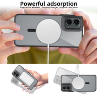 Étui de téléphone portable Motorola G 5G transparent de luxe avec chargement magnétique sans fil, antichoc 2-en-1 PC+TPU, vente en gros d'usine