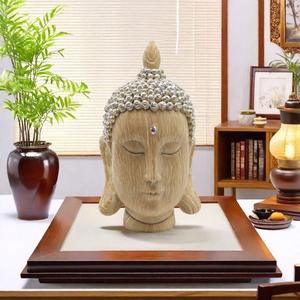South East Asia <b>Buddha</b> Head <b>Ornament</b> New Chinese Zen Epoxy Resin Artistic Sculpted Handicrafts for Living Room Tea Room Home - Product Image 3