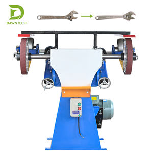 Máquina pulidora de banda de dos estaciones eléctrica para acabado de superficies de metal, acero inoxidable y aluminio - Product Image 2