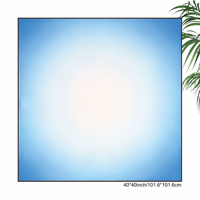 Tableau lumineux LED style nordique zen ciel bleu, contrôle par télécommande, art mural carré pour décoration de salon (vente en gros)